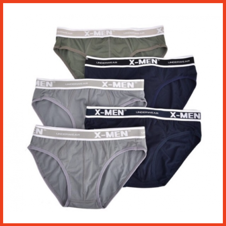 Combo 3 quần lót nam x.men quần sịp xì nam đồ lót nam lưng nhỏ vải thun lạnh từ 40 - 85kg thoáng mát