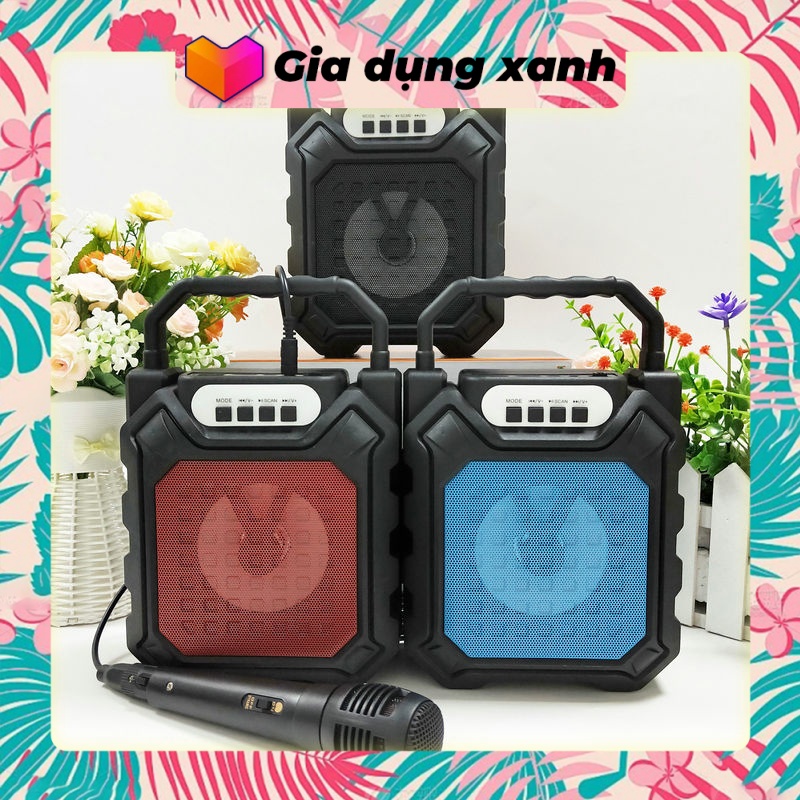 Loa Kẹo Kéo Có Mic Hát Karaoke Nghe Nhạc Bluetooth, Loa bluetooth, loa kraoke cắm thẻ nhớ, nghe đài FM Siêu Hay - Tặng kèm Mic