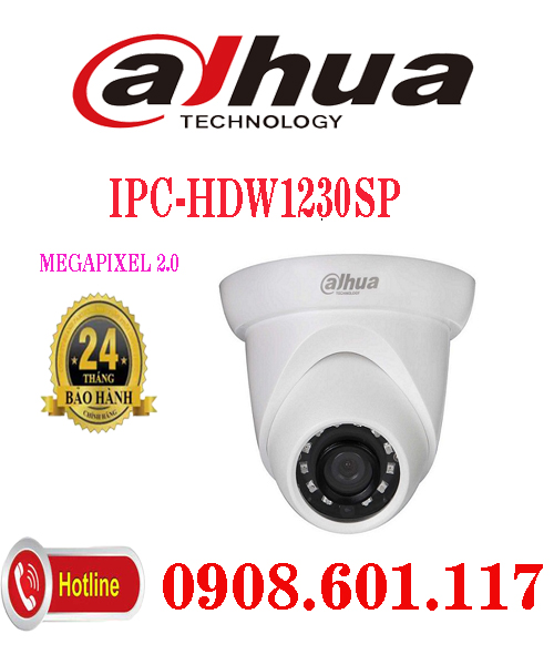 Camera ip dome hồng ngoại 2.0 megapixel dahua ipc-hdw1230sp