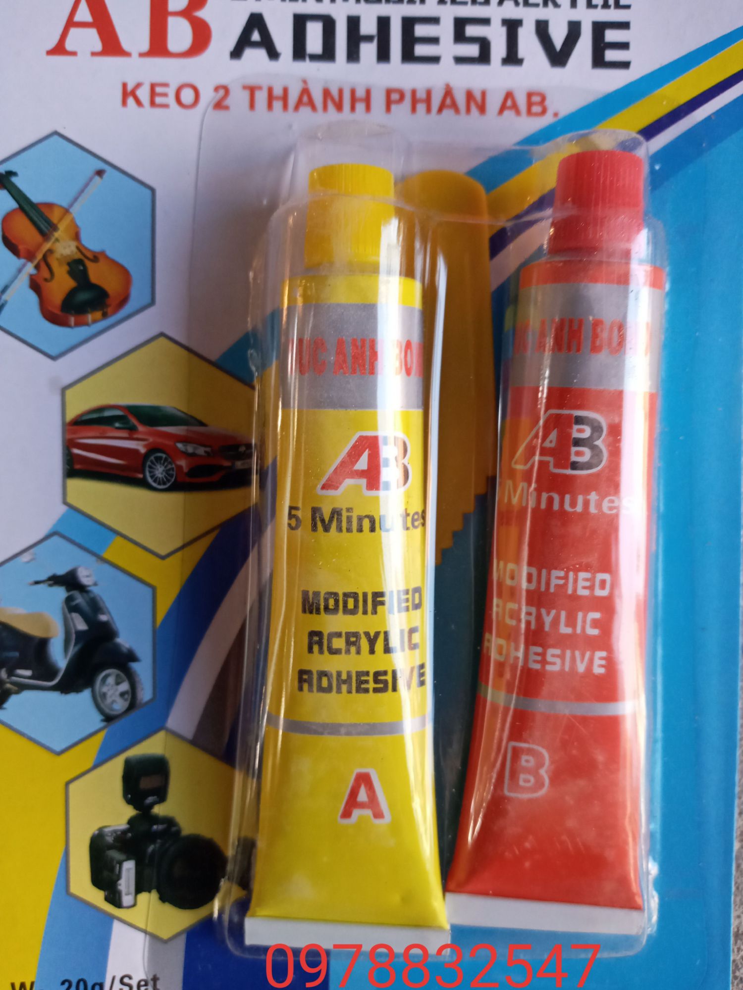 Keo dán sắt AB 20g/set