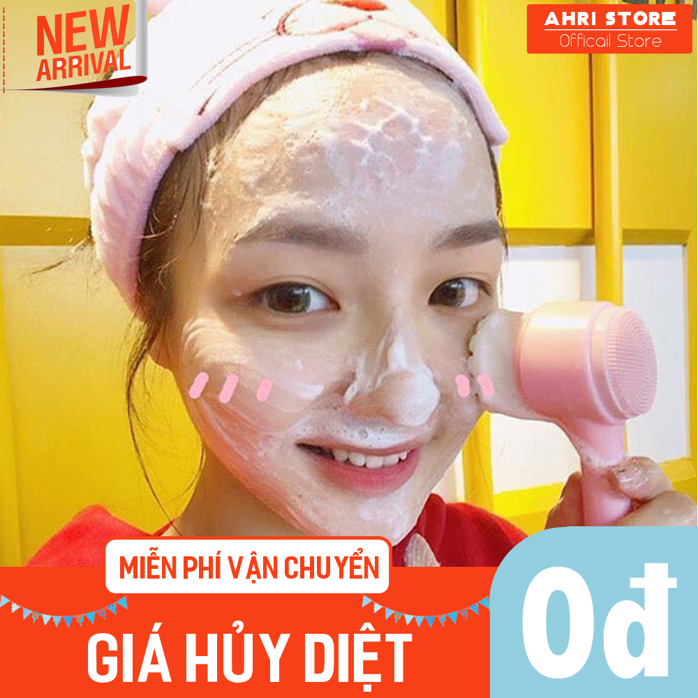 Cọ rửa mặt Hàn Quốc 2 đầu tẩy tế bào chết và massage bảo vệ da không bị mụn và dầu - Dụng cụ trang điểm 66.CCRM.AHRLiL