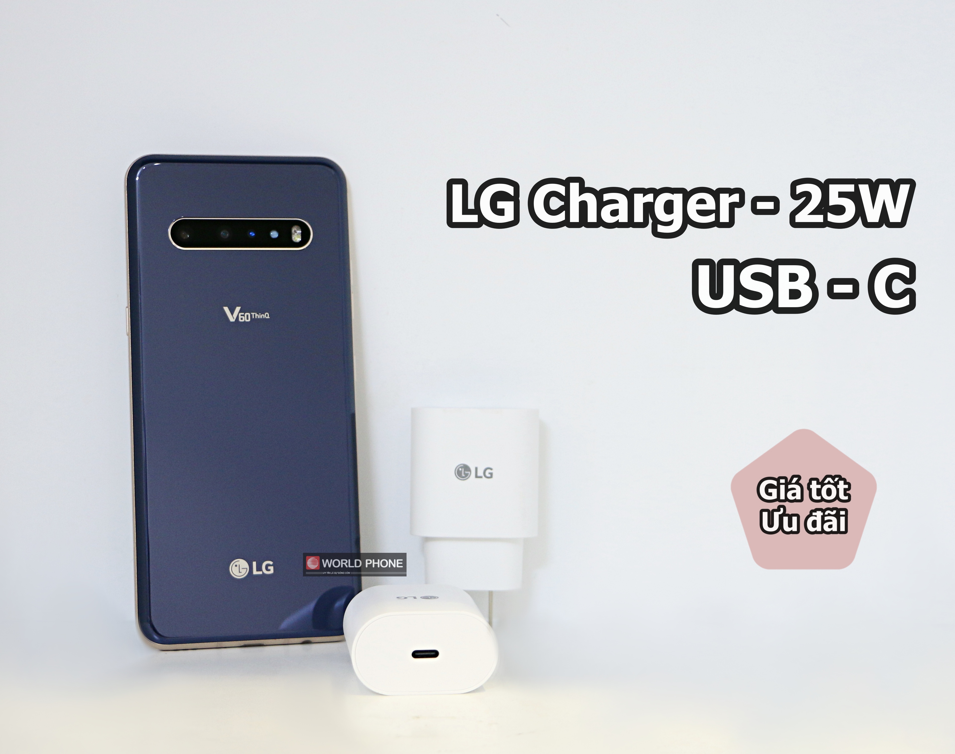 Sạc nhanh 25w zin chính hãng cho máy lg v60 , lg wing, lg velvet