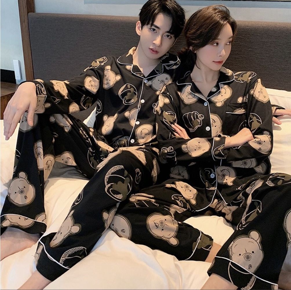 💝 SIÊU SALE FOR MEN 💝 Bộ DD Đồ Ngủ Dài Tay Chất Kate Bộ Pijama Dài Tay Phù Hợp Cả Nam Và Nữ Siêu Hot q16