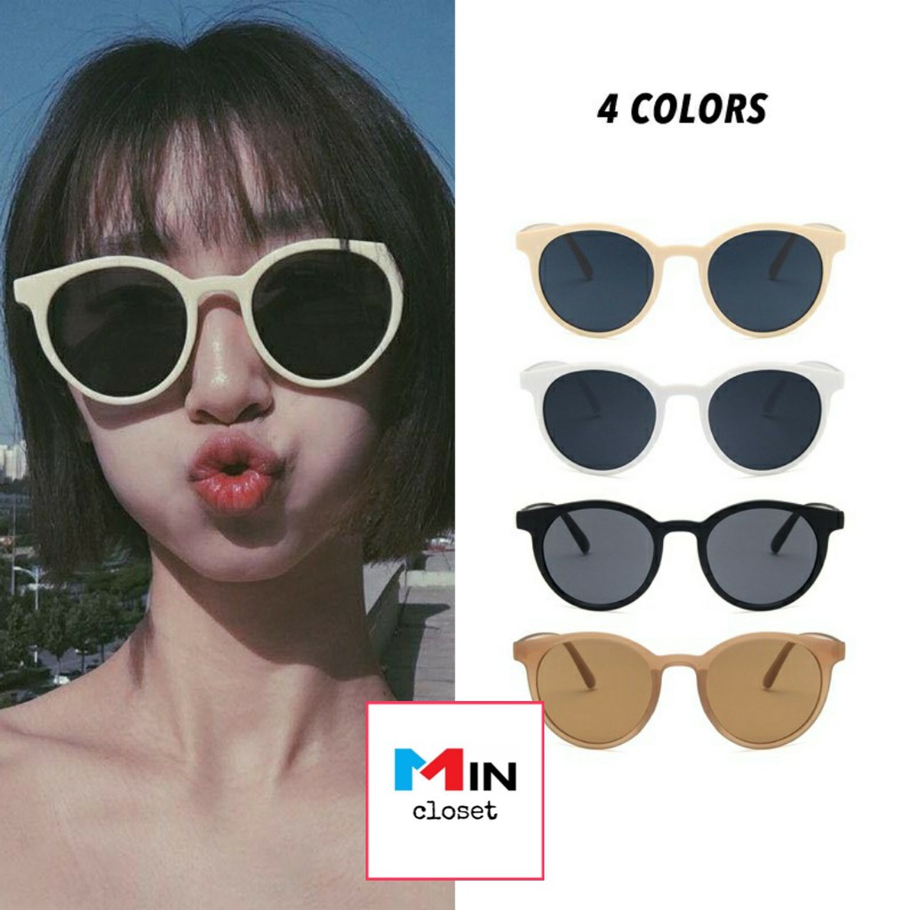 Kính Mát Kính Ulzzang Nam Nữ Gọng Tròn Nhiều Màu - Mincloset