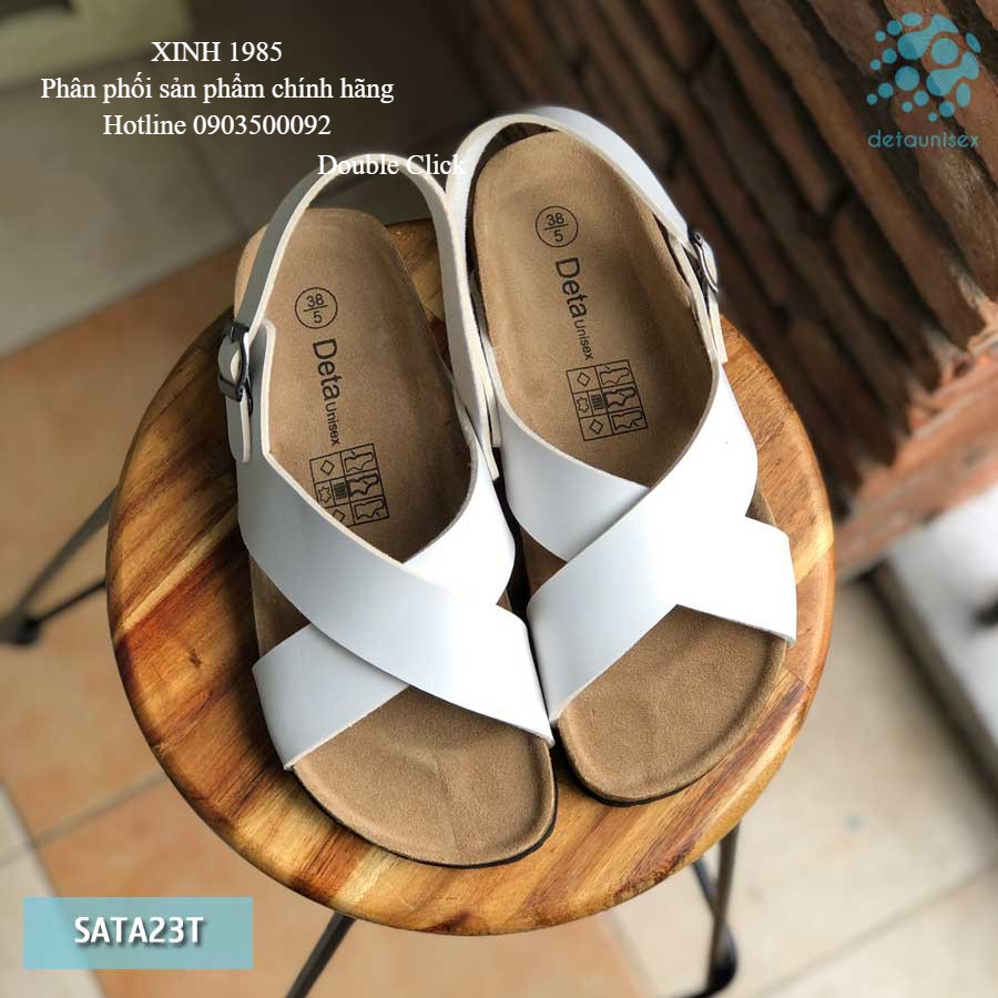 Sandal birken đế trấu quai chéo thời trang basic thanh lịch cổ điển đi làm đi chơi SATA23