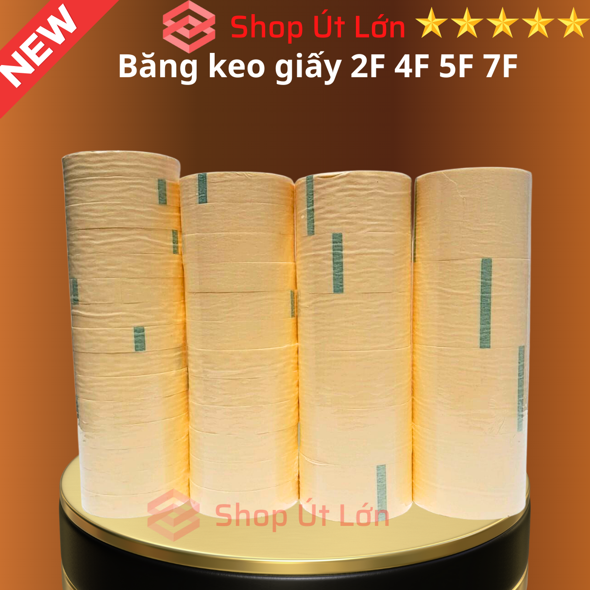 Băng keo giấy 2f 2.4f 5f 7f lõi giấy 3mm 25yard, giá tại xưởng
