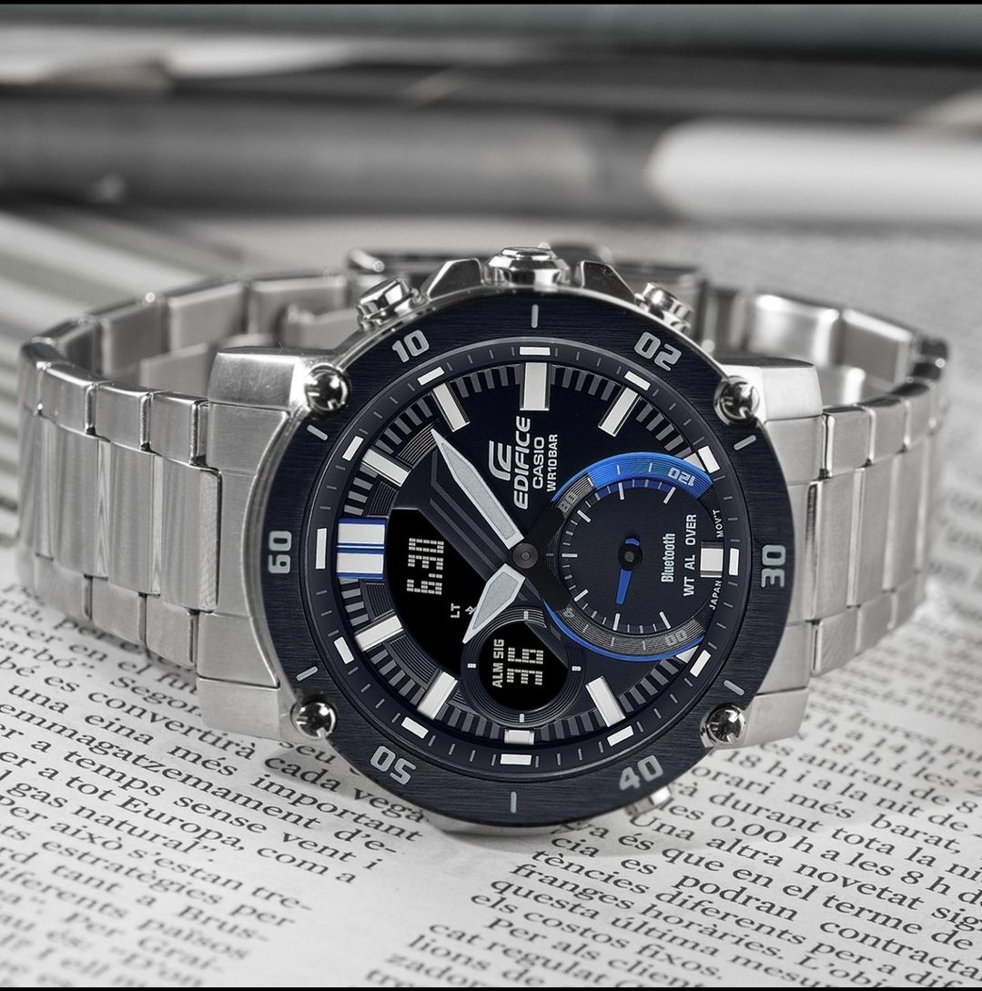 Đồng hồ nam dây kim loại casio edifice ecb-20db-1a chính hãng