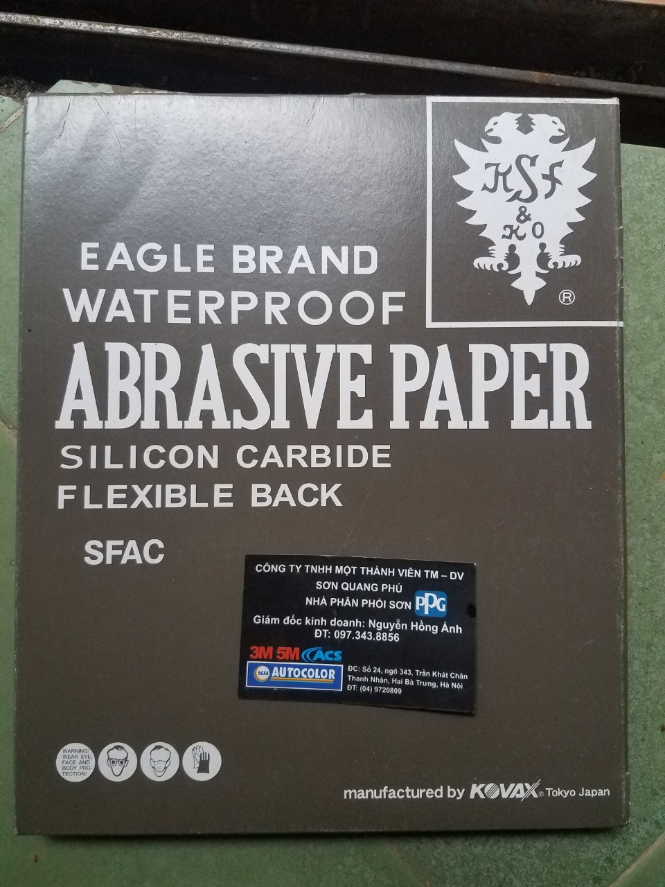 5 tờ Giấy Nhám Kovax Nhật P800 Kích thước 23x28mm ( Sơn oto xe máy ), nhám nước nhật đen SONQUANGPHU400