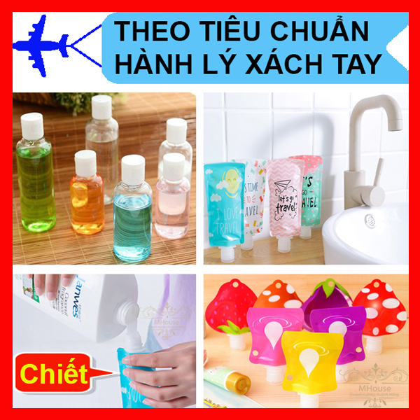 Combo 4 Túi Chiết Mỹ Phẩm Du Lịch 30ml 100ml