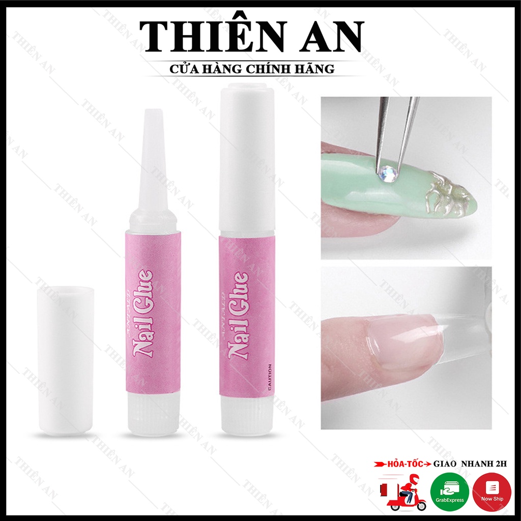Keo dán móng mini chai 2g dính cứng tiện dụng
