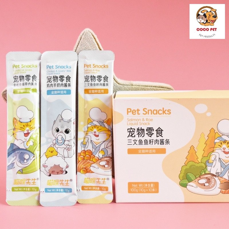 COMBO 2 Gói Pate/Súp Thưởng Thanh Dạng Gel Dinh Dưỡng Cho Chó Mèo (Gói 15g)