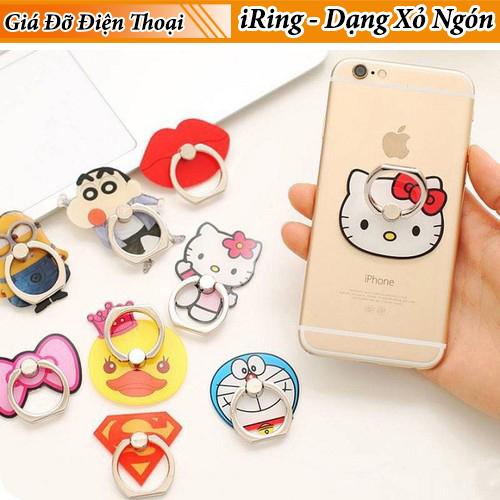 Gía đỡ điện thoại iring Kiểu Xỏ ngón hình cute Siêu dính - Giao Ngẫu Nhiên