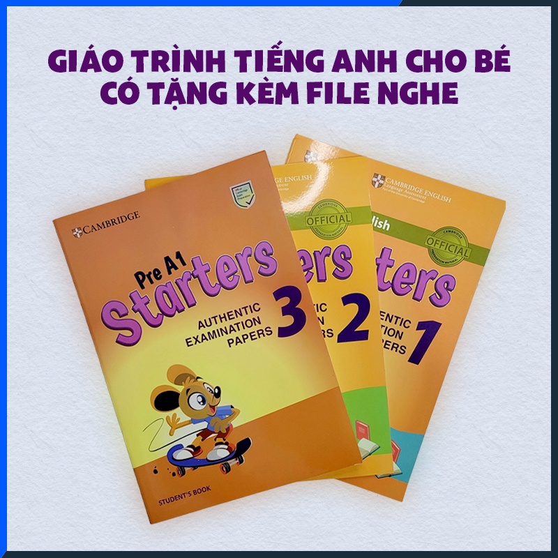 Test Starter level 1 2 3 có kèm file nghe hình ảnh sắc nét sống động cho bé dễ tiếp thu