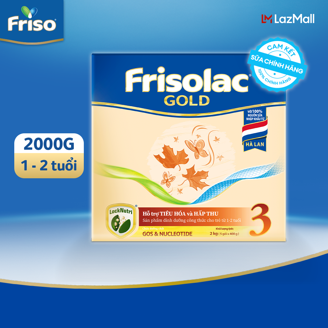 Sữa bột Frisolac Gold 3 Hộp Giấy 2KG