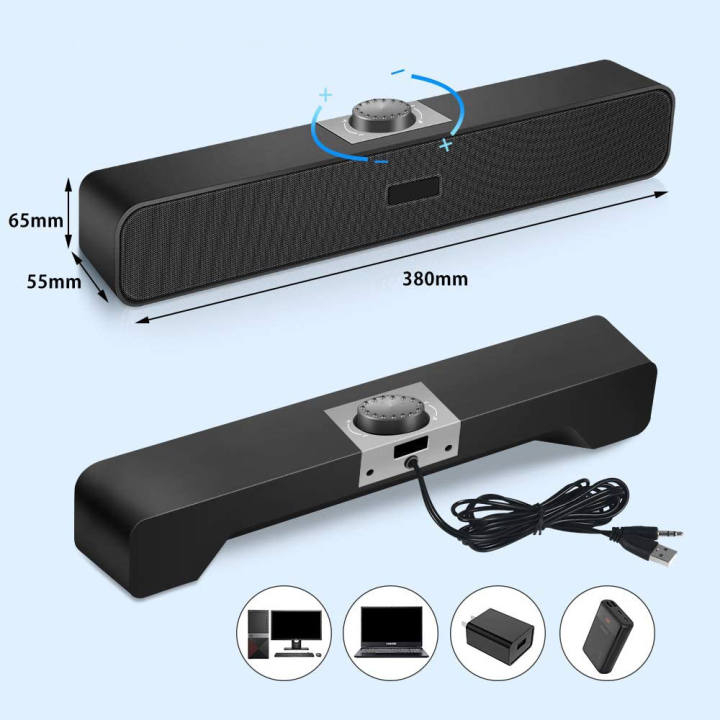 [Ship từ Tp.HCM] Loa máy tính Có dây USB Mạnh mẽ Thanh âm thanh nổi Loa siêu trầm Loa trầm Hộp âm thanh vòm cho PC Máy tính xách tay Điện thoại MP3 MP4