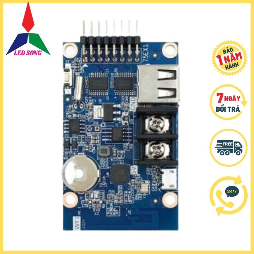 Mạch wf1 điều khiển led ma trận p5, p10 full màu bằng điện thoại