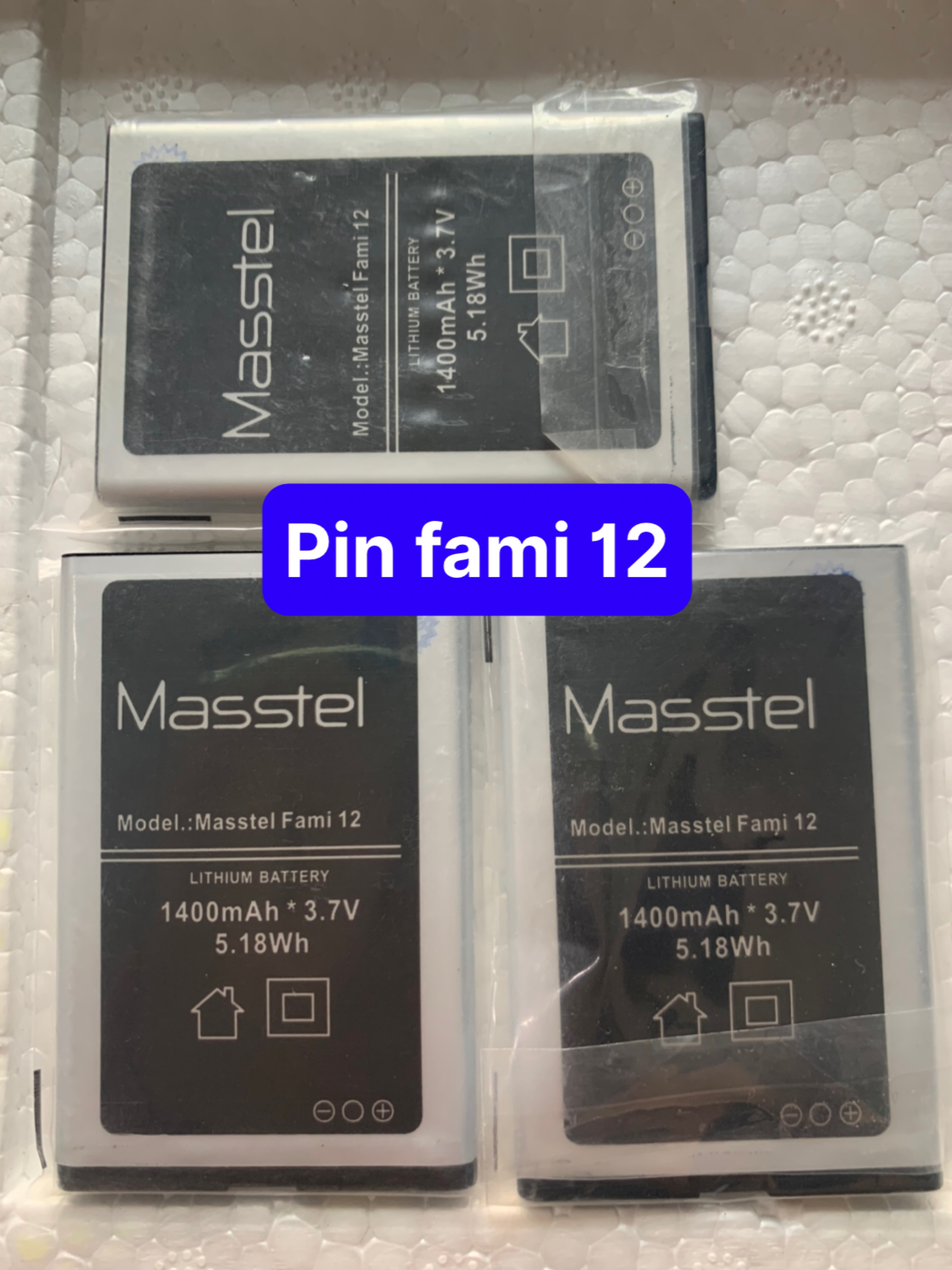 Pin masstel fami 12 / fami 5 / fami s / pin mới 1000mah pin zin