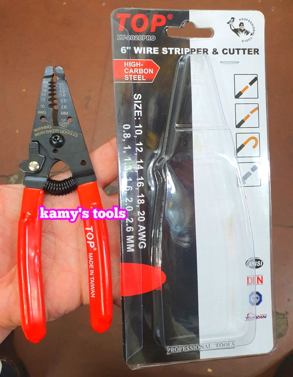 Kìm tuốt cắt dây điện top 6 inch 150mm ly-2028pro