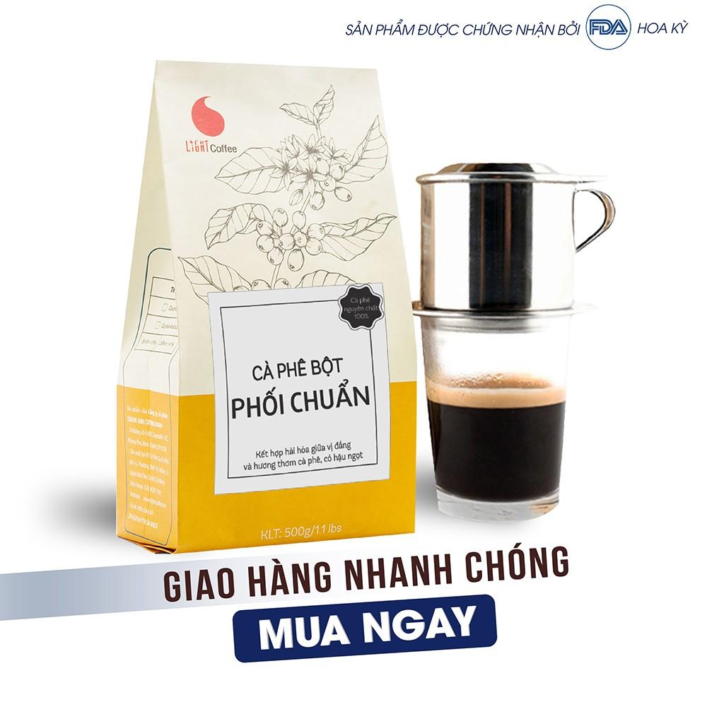 Cà phê rang xay pha phin vị Phối chuẩn Light Coffee Gói 500g