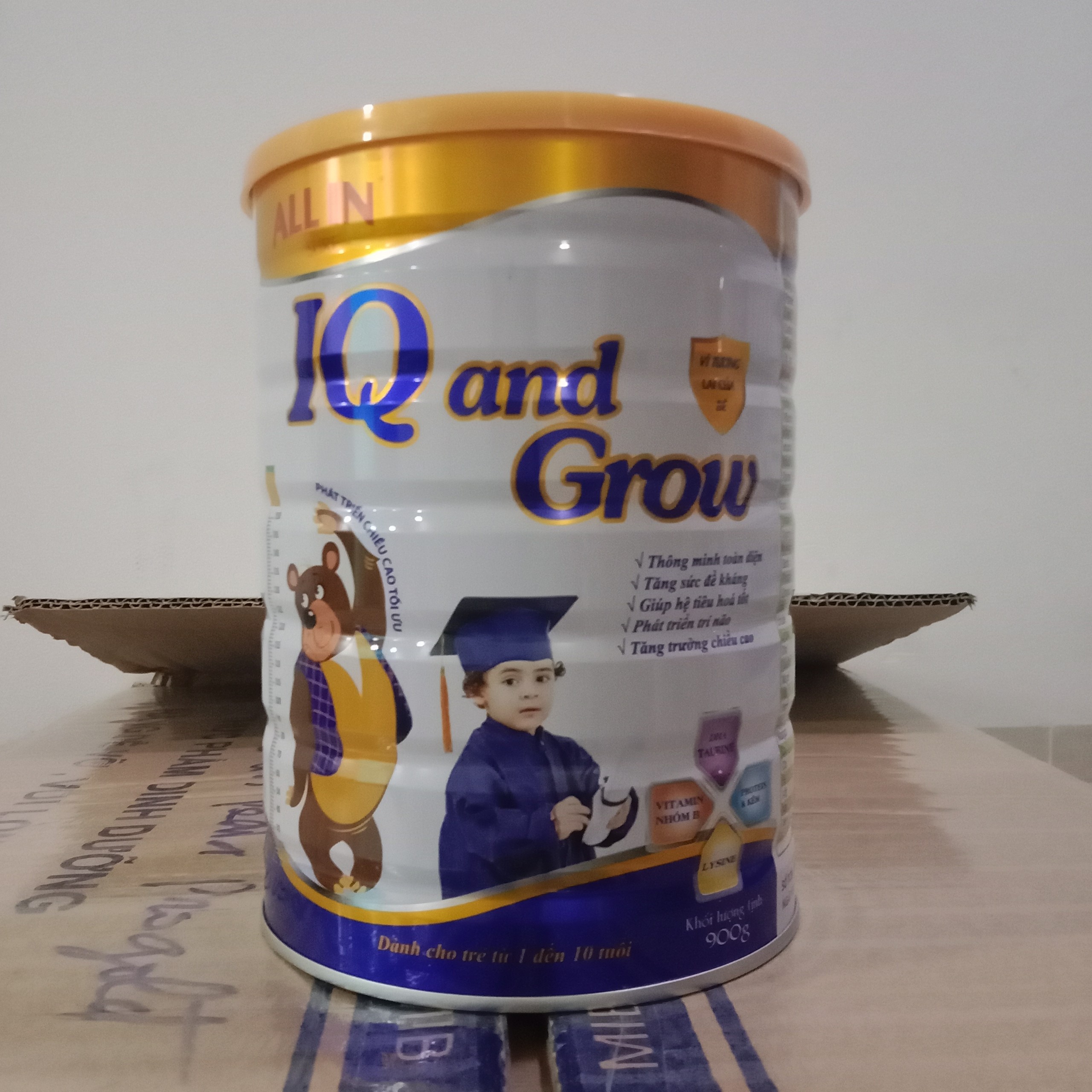 Sữa bột all in sure tăng chiều cao cho bé 1-10 tuổi, lon 900g date 2026