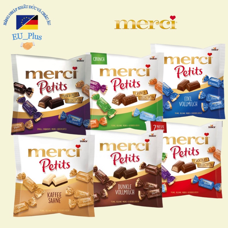 Kẹo socola merci petits 125g đủ vị