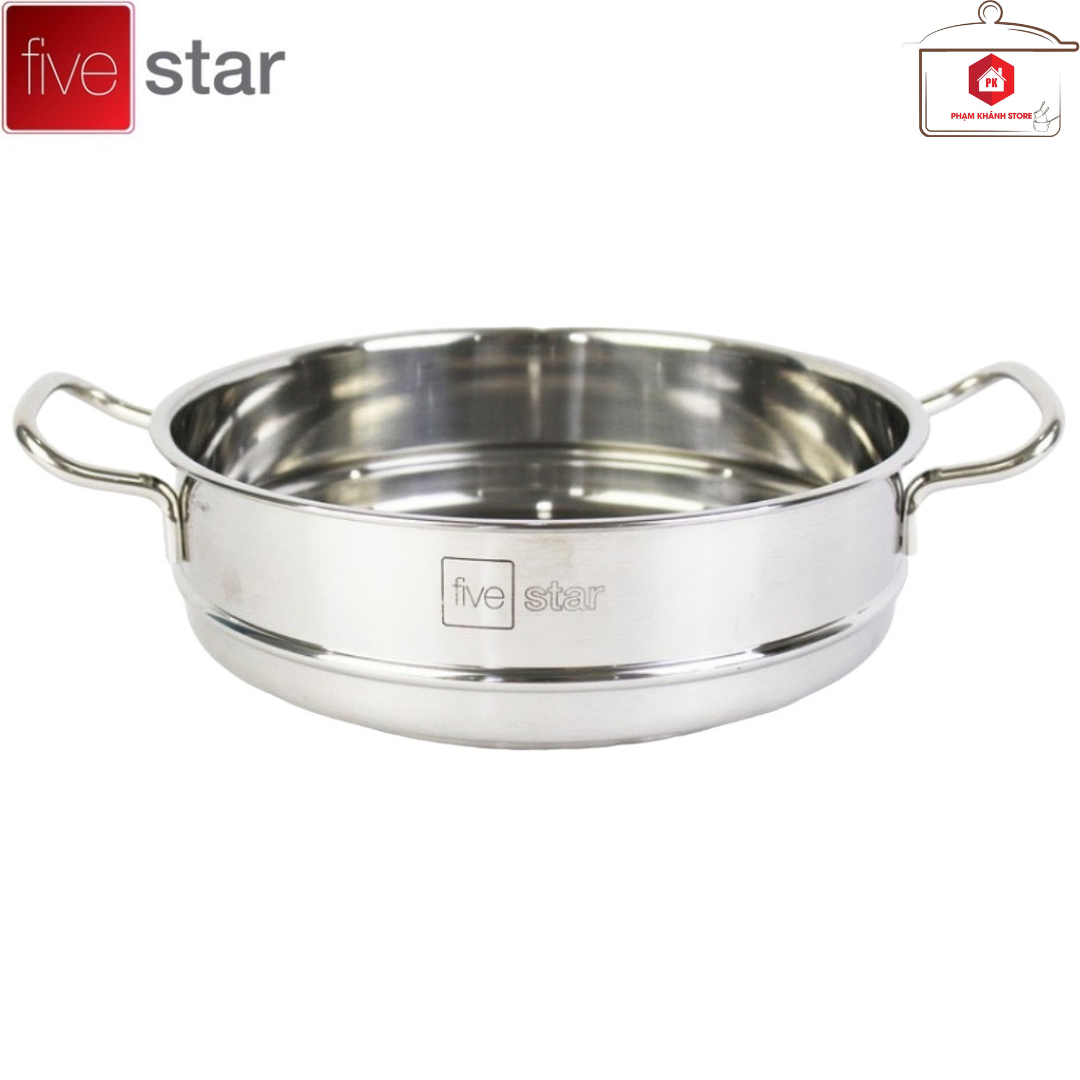 Thân xửng hấp inox 430 fivestar standard 2 quai không nắp