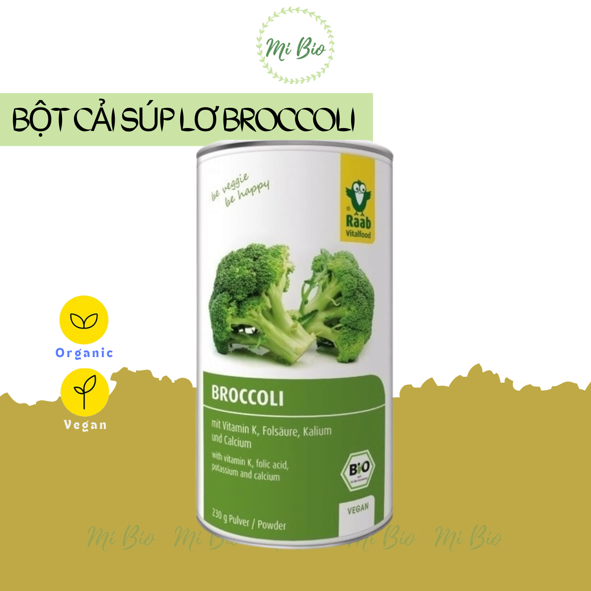 Bột cải súp lơ hữu cơ 230gr - raab