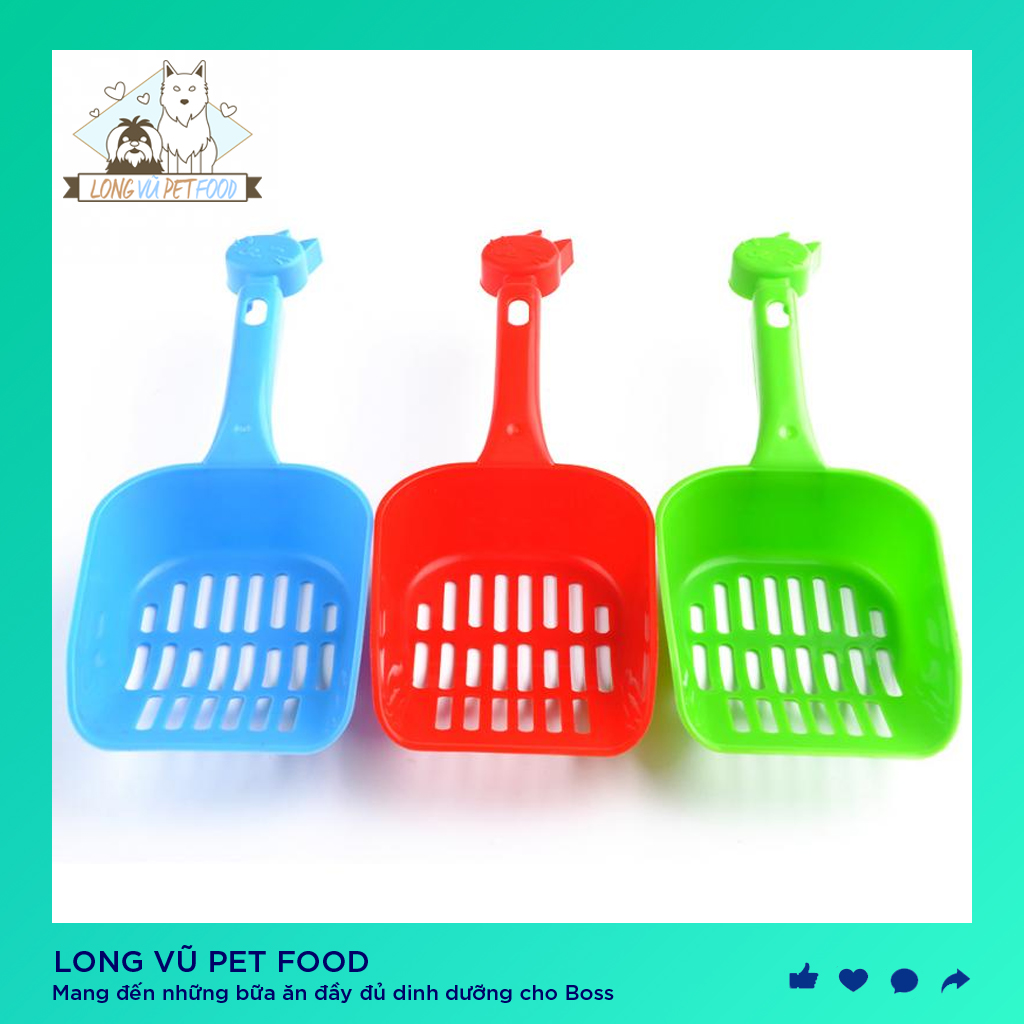 Xẻng hót phân cho chó mèo - Xẻng Xúc Cát Mèo, Cát vệ sinh cho mèo - Long Vũ Pet Food