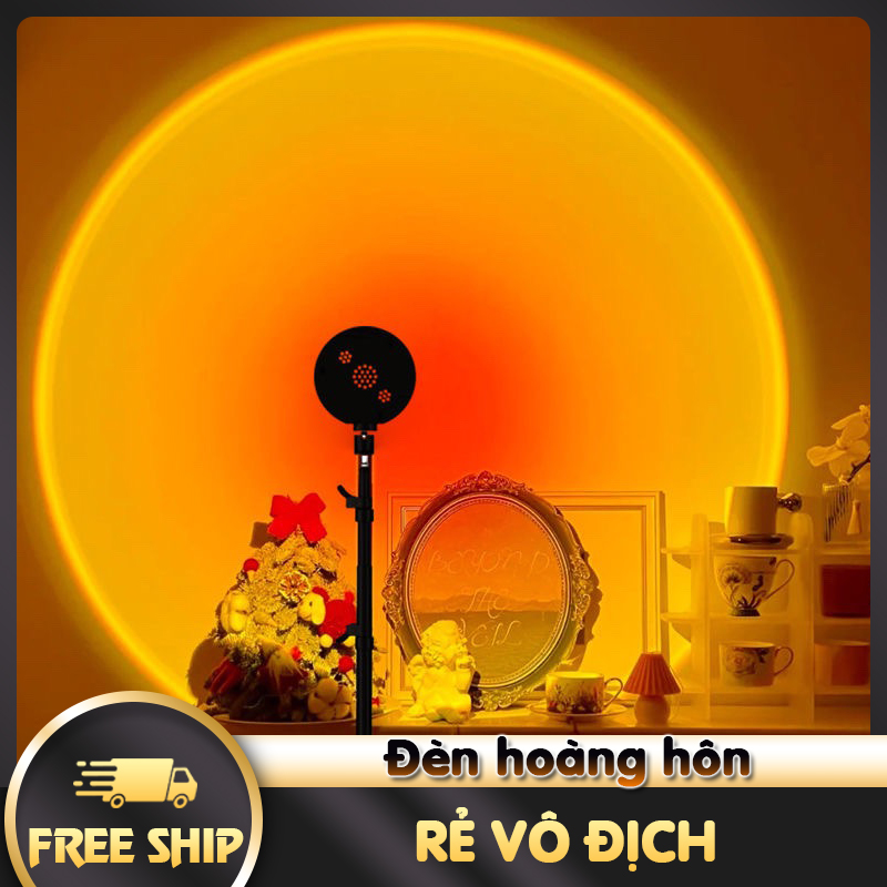 Đèn hoàng hôn hot trend tiktok đèn trang trí hỗ trợ chụp ảnh sống ảo, tự sướng HH01