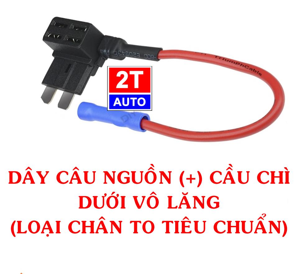 Dây câu nối cầu chì dưới vô lăng dùng cho ô tô, xe hơi LOẠI CHÂN TO TIÊU CHUẨN -Car Fuse Adapter Tap, Fuse Holder Connector