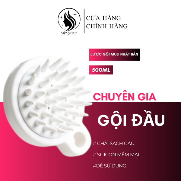 Lược gội đầu massage mujji giúp làm sạch da dầu