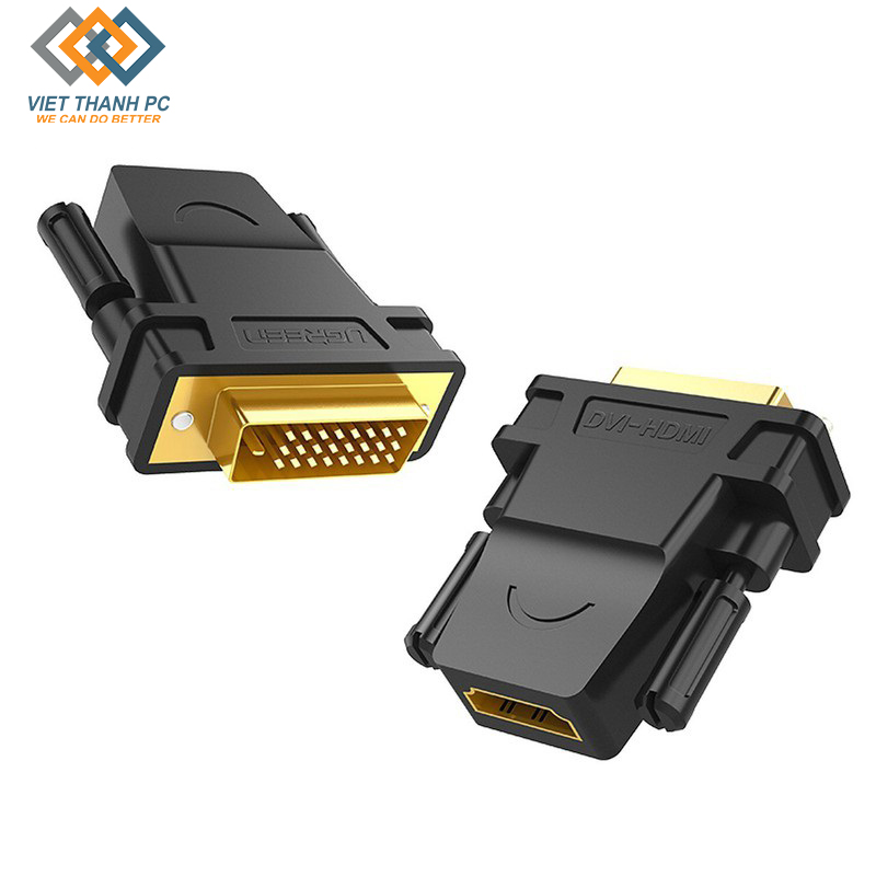 Đầu chuyển đổi DVI 24+1 sang HDMI âm Ugreen 20124 Màu Đen - Bảo Hành 18 Tháng