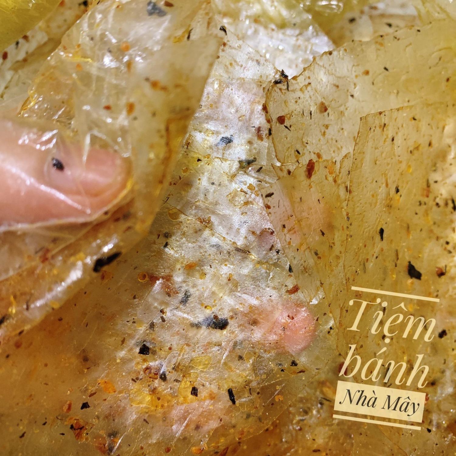 Bánh tráng rong biển tỏi phi - bánh tráng tây ninh