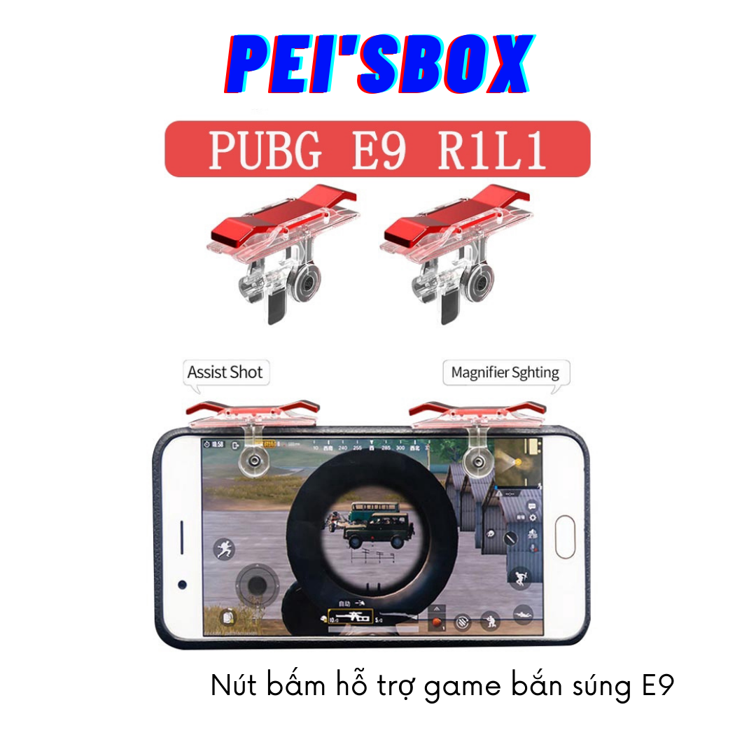 Nút bấm chơi Game PUBG/ ROS,Nút bấm chơi game E9, Phiên bản nút cơ cực nhạy dành cho Game bắn súng Moibie[FREESHIPEXTRA]