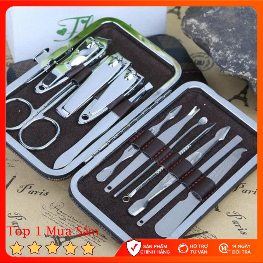 Bộ kềm chăm sóc móng 12 món cao cấp,bộ cắt móng 12 món, bộ cắt móng đa năng