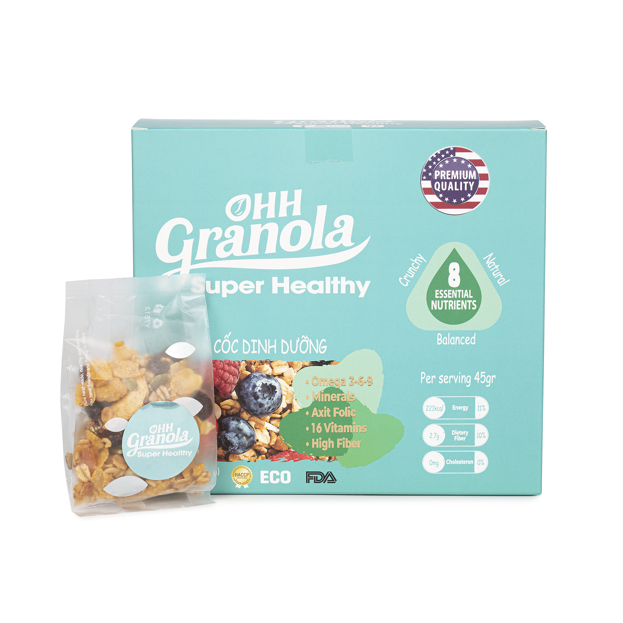 [HCM][Ngũ Cốc Giảm Cân Ăn Sáng Trái Cây Hoa Quả Sấy Khô 250g] giàu dinh dưỡng từ hạt yến mạch macca dòng Super Healthy - Ohh Granola Theo tiêu chuẩn FDA - Hoa Kỳ Fruits granola eat clean Quality of FDA approved