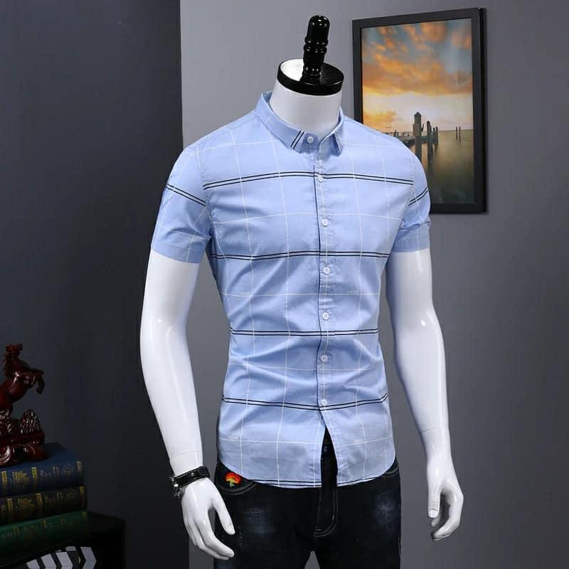 [4.4 HOÀN TIỀN 15%]Áo sơ mi nam, áo sơ mi ngắn tay kẻ công sở cao cấp thiết kế độc quyền Zento. chất supima cao cấp #8516