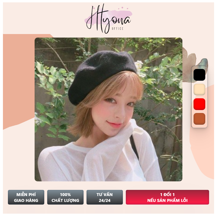 NÓN NỒI - MŨ BERET MÙA ĐÔNG THỜI TRANG