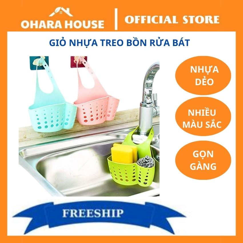 Giỏ nhựa treo vòi nước bồn rửa bát đựng đồ rửa chén, giỏ đựng giẻ, lưới rửa bát