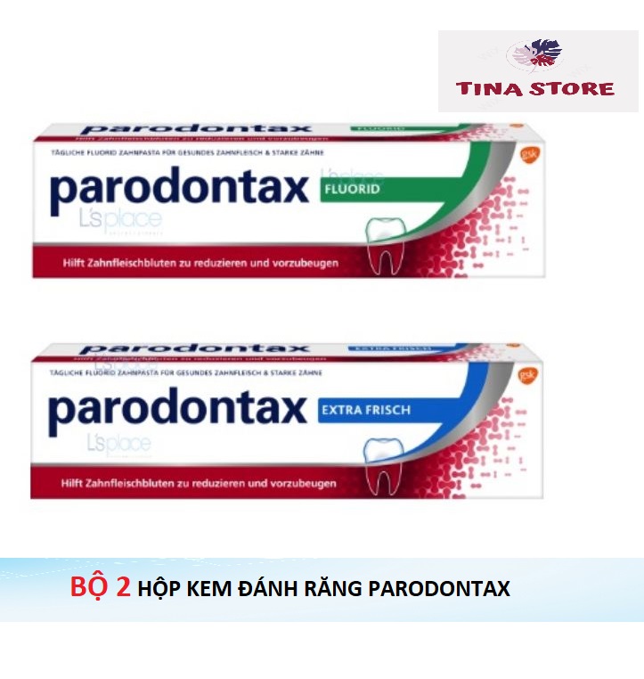 Bộ 2 kem đánh răng tẩy ố vàng trắng răng parodontax - mẫu mới