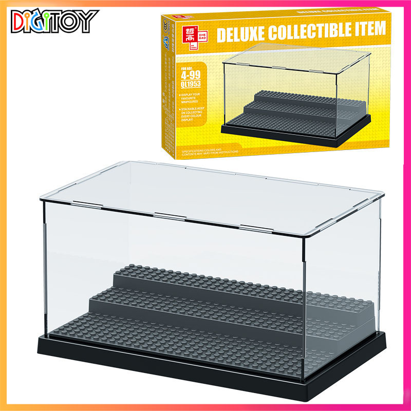 Dụng cụ đồ chơi lắp ráp lego xếp mô hình hộp đựng mini figure 3 tầng mica arcrylic trang trí quà tặng sinh nhật bé trai trẻ em, Digitoy - Đồ chơi hay ho