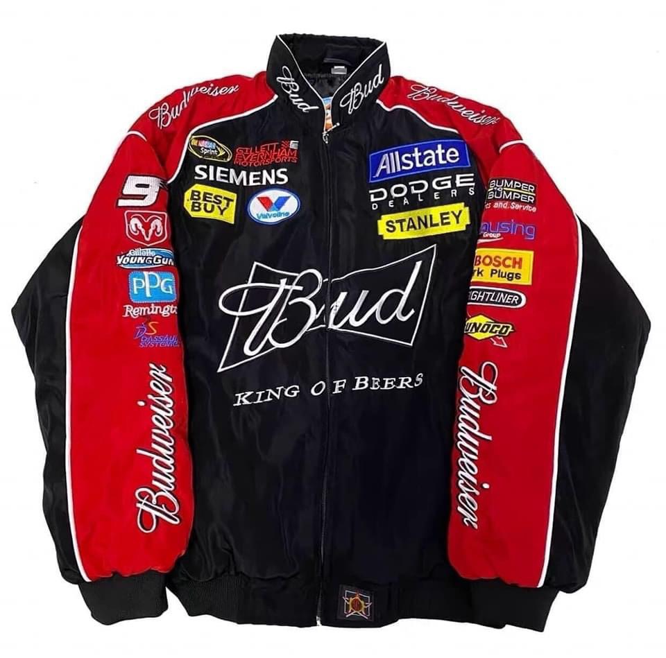 Áo khoác jacket bud áo dày 3 lớp trần bông logo trên áo thiêu