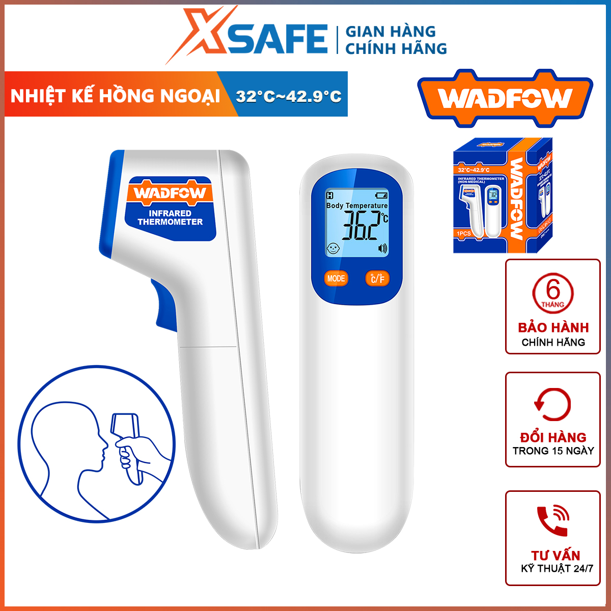 Wasfow wnt2501 infrared thermometer temperature measurement