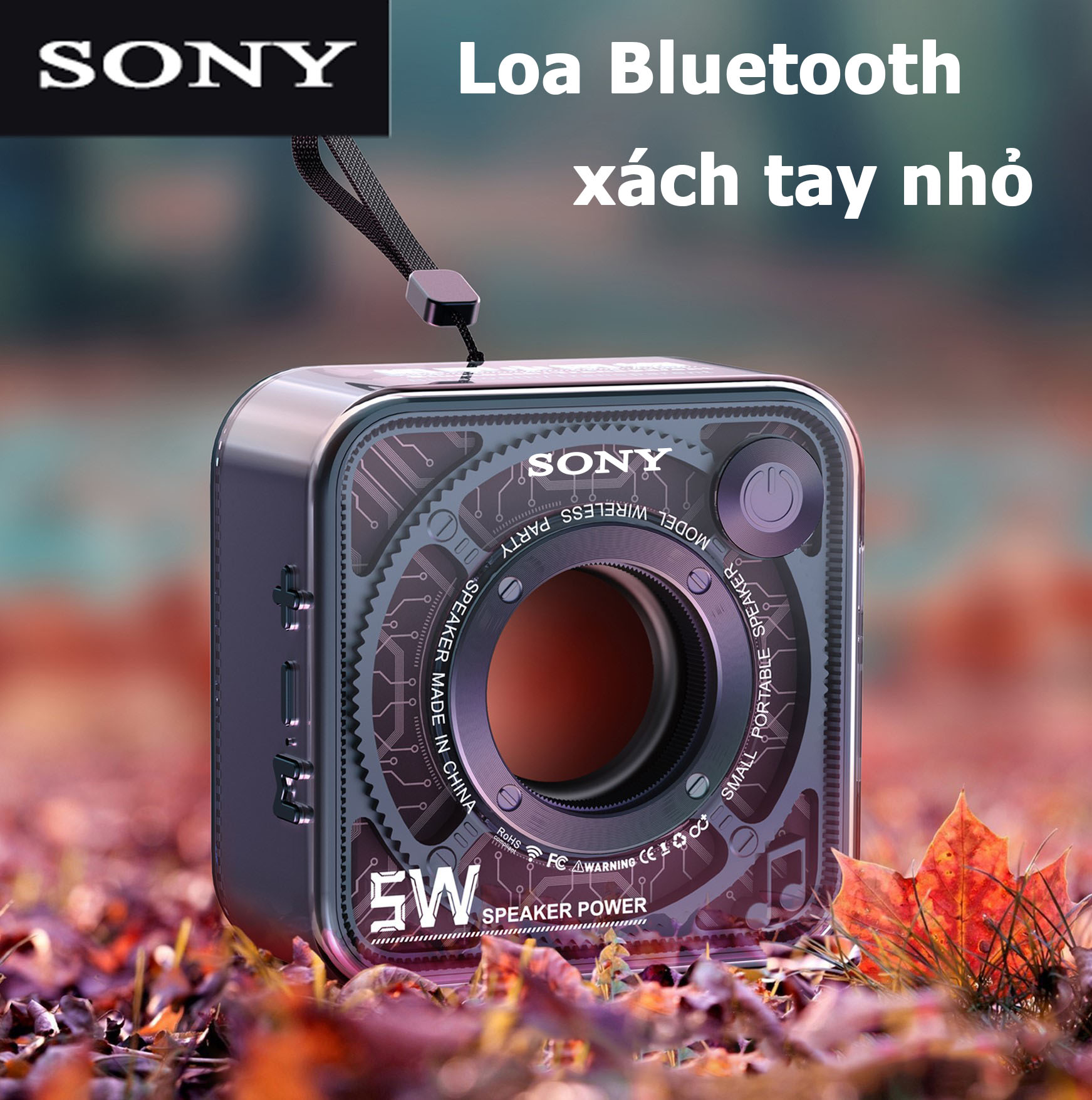 Loa Bluetooth Mini Bass Mạnh Sony - Loa Bluetooth Mini PIN Khủng Bass Siêu Trầm,Loa blue tooth nhỏ gọn,Âm Thanh Cực Căng. Bảo Hành 12 Tháng