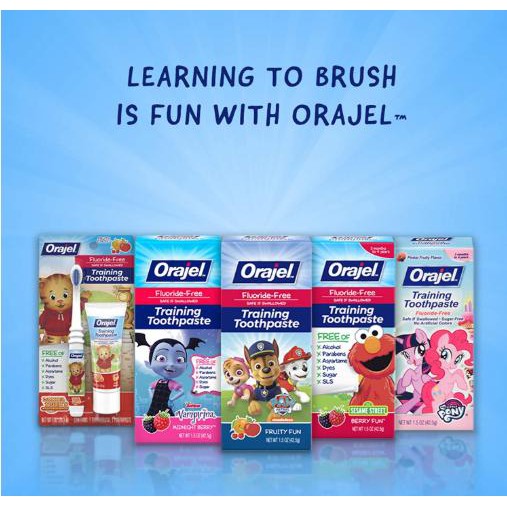 Kem đánh răng nuốt được cho trẻ em Orajel Kids Training Toothpaste 42