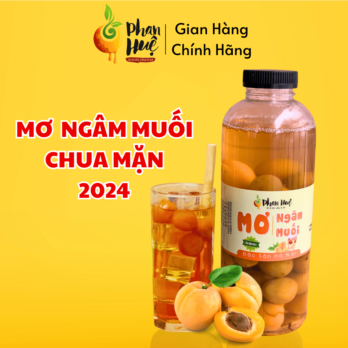Mơ Ngâm Muối Hà Nội 1kg - Phan Huệ Food. Mơ tươi chọn lọc, giải nhiệt mùa hè, hỗ trợ tiêu hóa, giảm ho, tốt cho sức khỏe.
