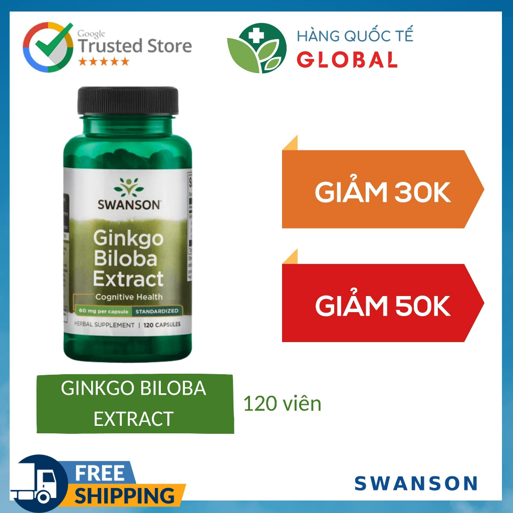 International swanson ginkgo biloba extract 120 tablets brain and nervous