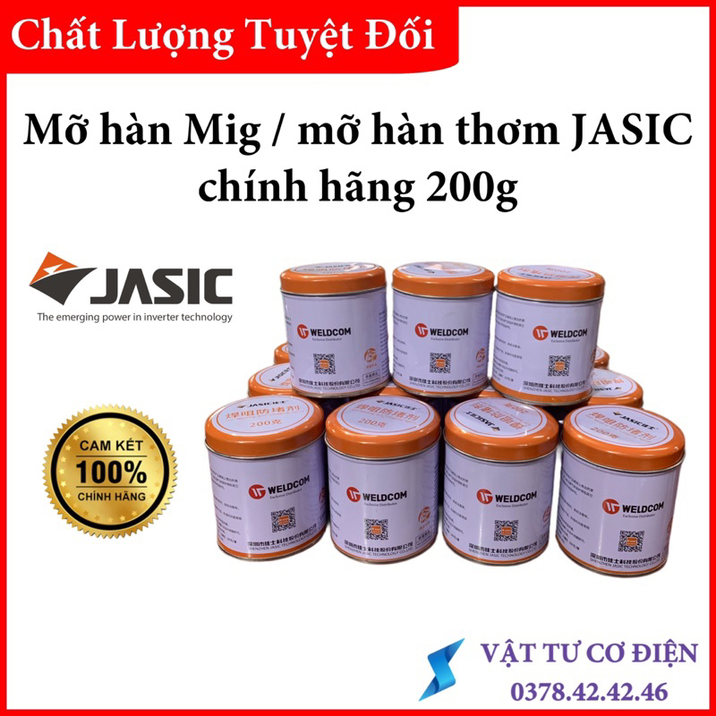 Mỡ hàn mig, mỡ hàn thơm jasic chính hãng 200g chế phẩm tẩy sạch bề mặt kim loại