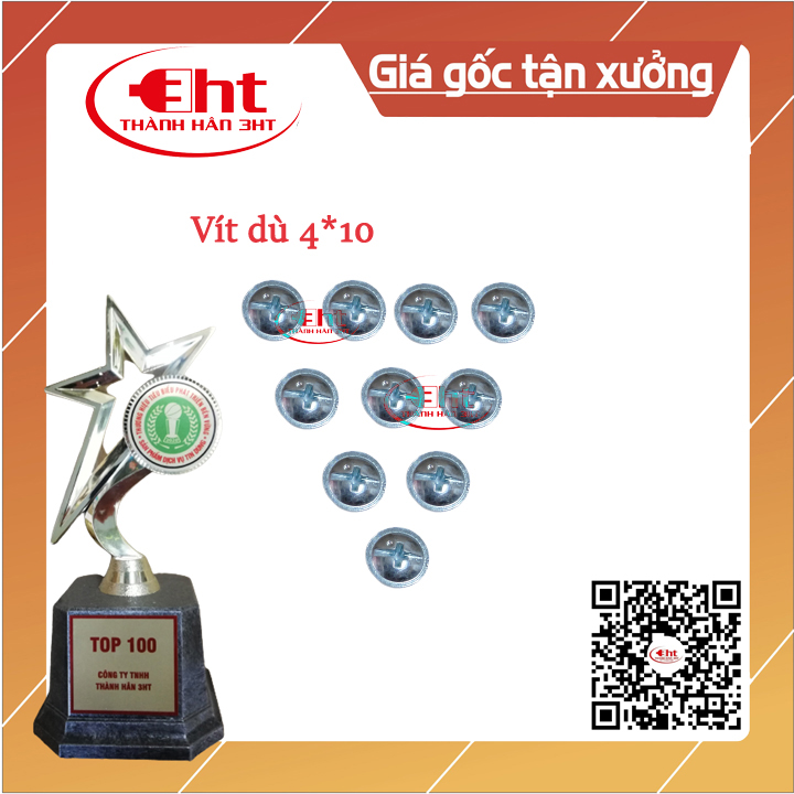 Vít dù bắt nhựa + gỗ 4*10