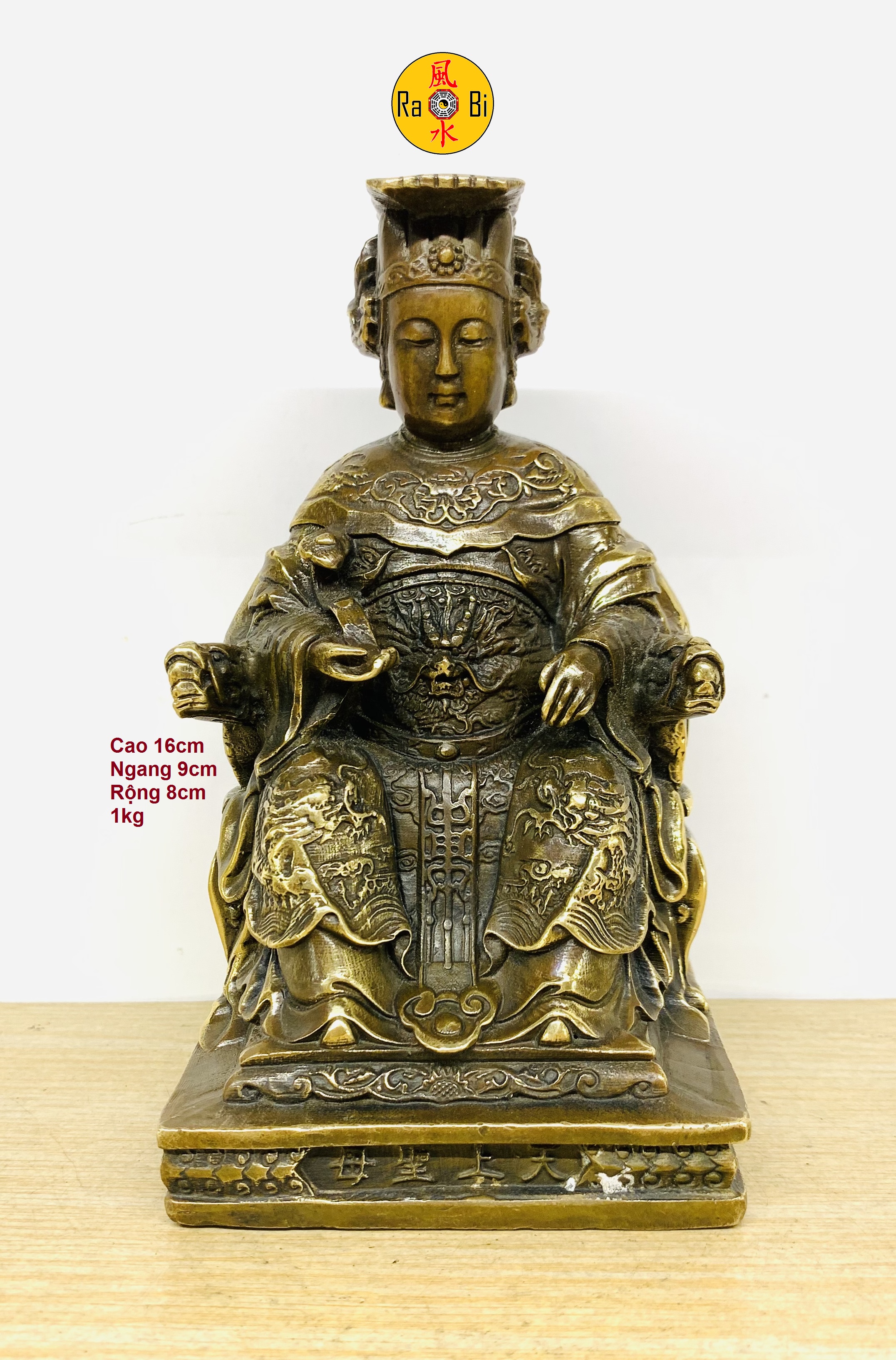 Thiên Thượng Thánh Mẫu - Thiên Hậu Nương Nương - Tượng Đồng Thờ Cúng - Đồ Đồng Mỹ Nghệ